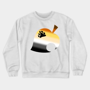 Gay Bear Pride Racoon Leaf Crossing gradient Crewneck Sweatshirt